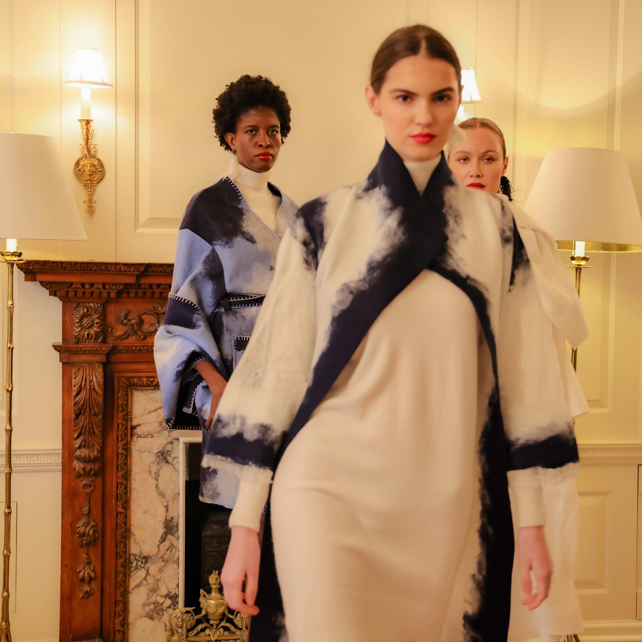 Exclusive Indulgence: Cashmere Gowns Unveiled in a Chic New York Setting
