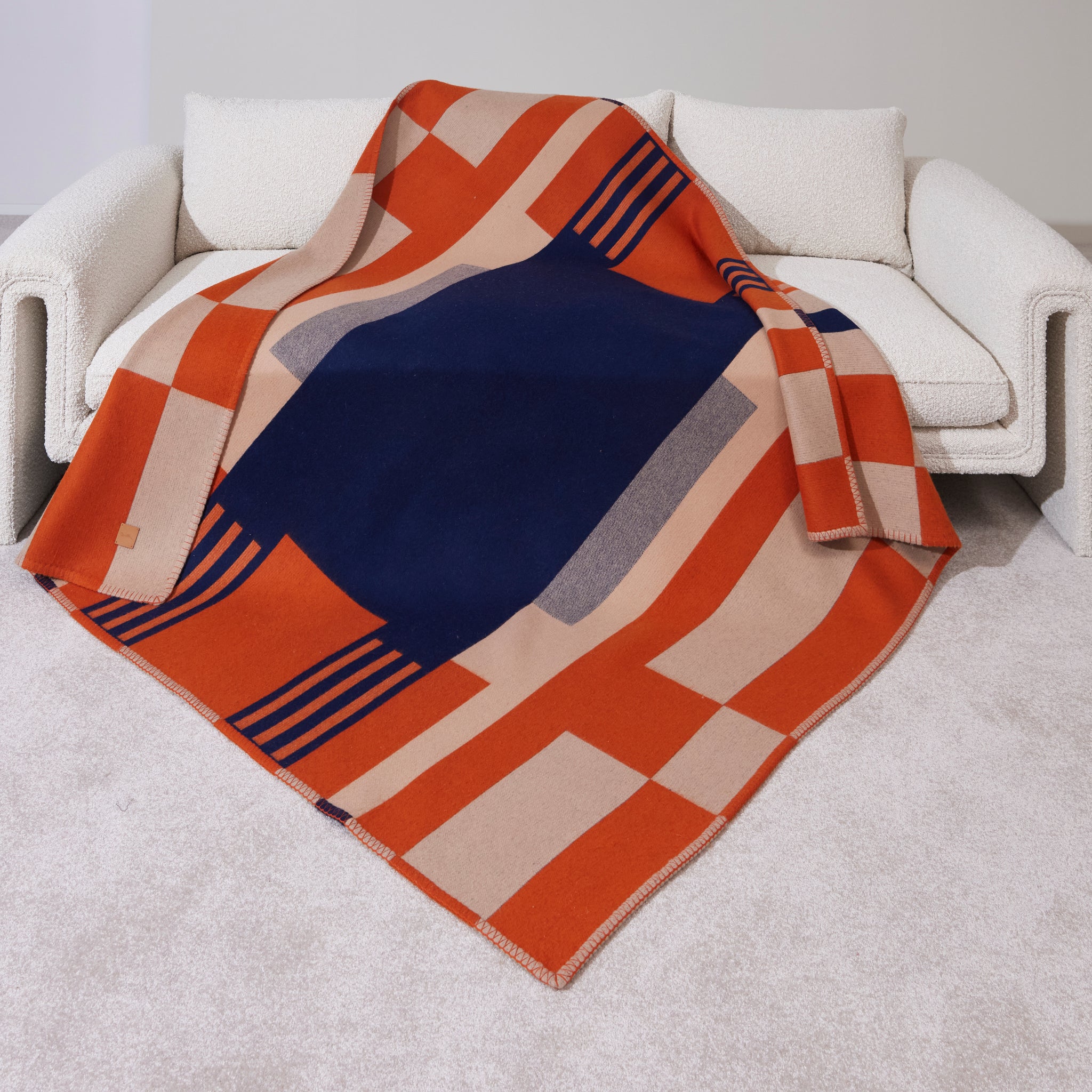Cashmere Jacquard Reversible Wrap Blanket