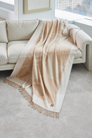 Cashmere Reversible Jacquard Throw