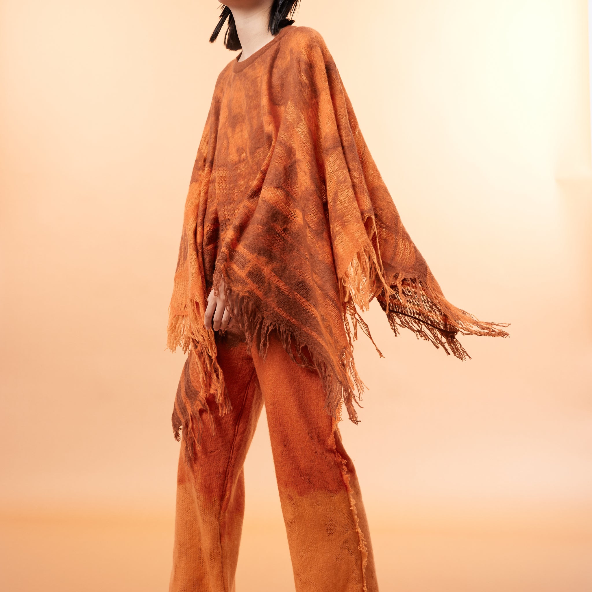 Women's handcrafted cashmere felt cloak top