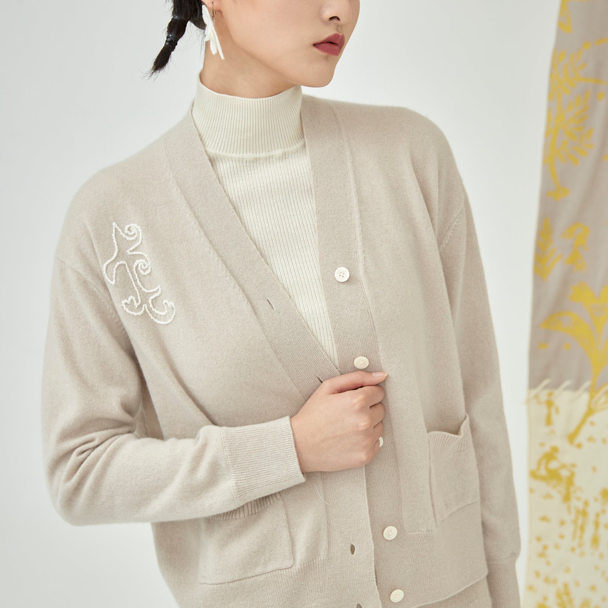 Women's handcrafted embroidered cardigan