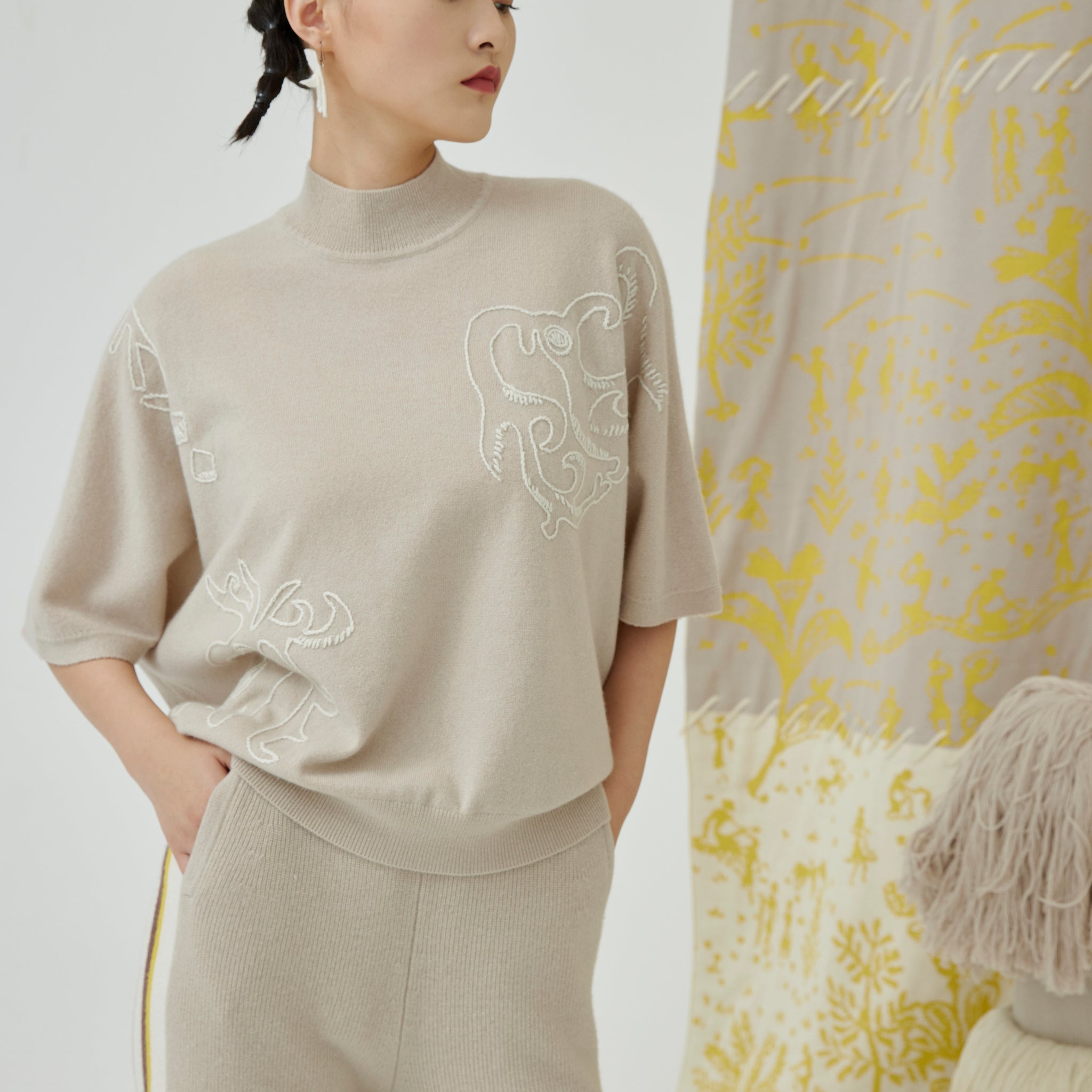 Women's handcrafted embroidered top