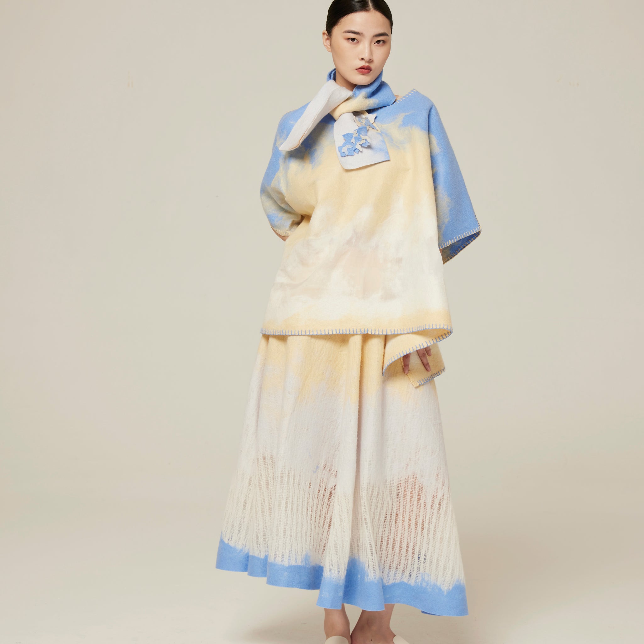 Handcrafted felting cloak