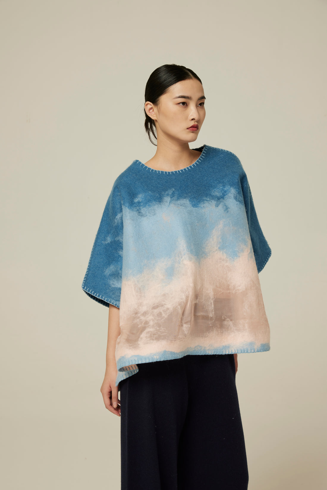 Handcrafted felting cloak