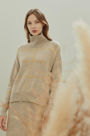 Turtle neck pure cashmere jumper