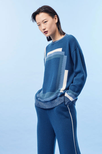 Women's crew neck cashmere knitwear
