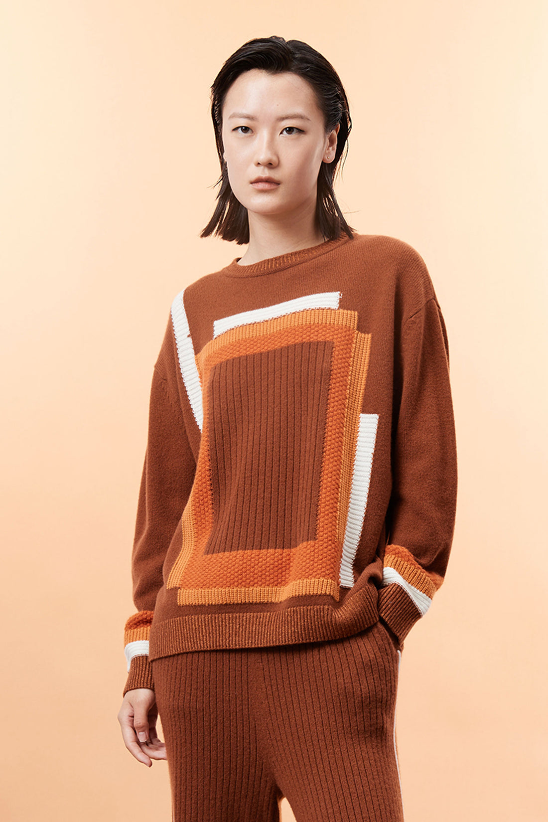Women's crew neck cashmere knitwear